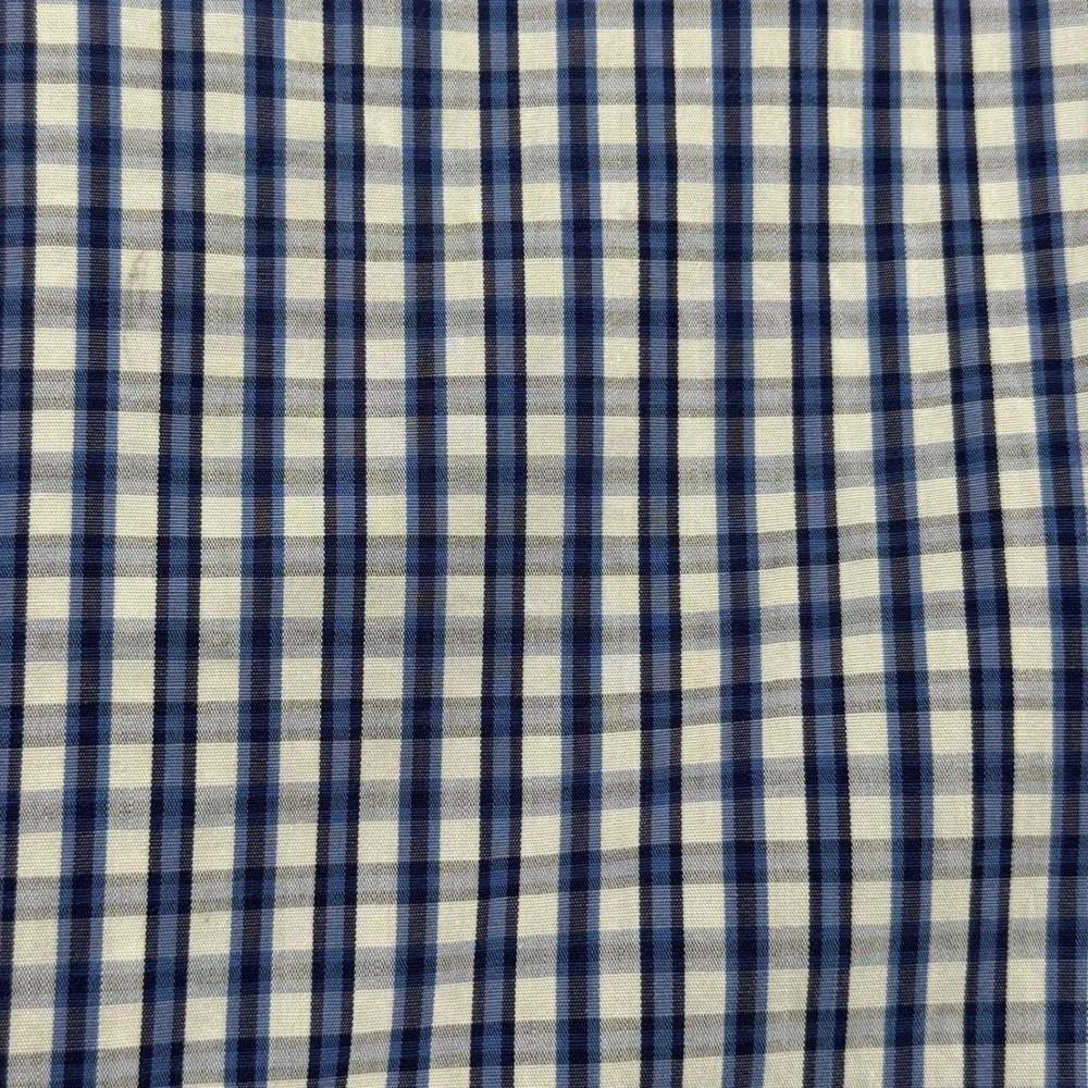 Banana Republic Men's Size Large Fitted Blue Gingham Button‎ Down Shirt